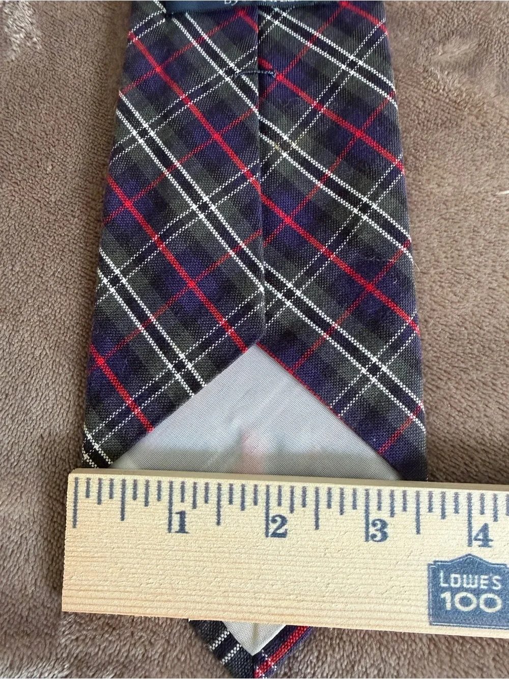 Vtg 90s Tartan Plaid POLO Ralph Lauren Necktie Cotton Preppy Heritage Ivy League